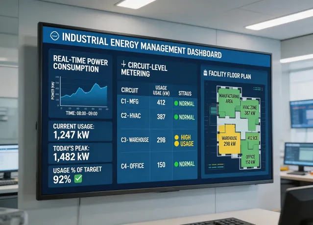 SunVolt energy management dashboard in a control room